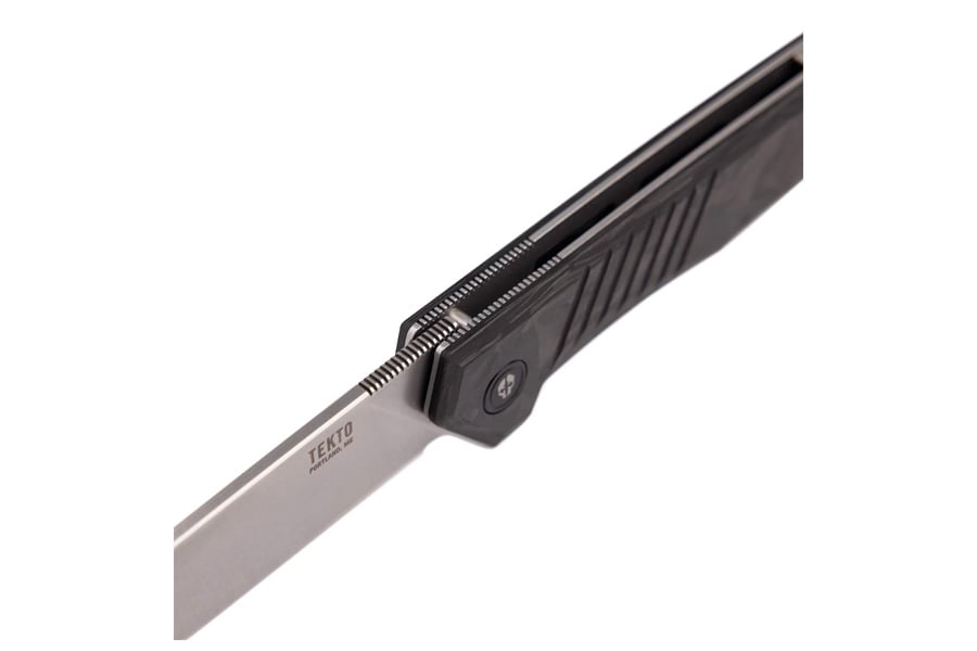 Tekto Knives F1 Alpha Folding Pocket Knife with Forged Carbon Handle